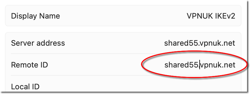 Enter Remote ID: same as server address
