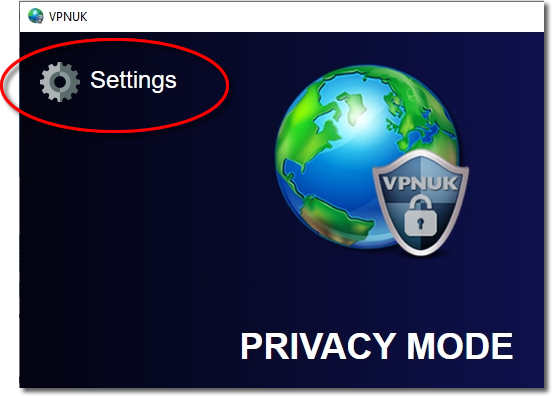 Settings – VPNUK