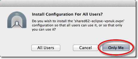 Install configuration for All Users in Tunnelblick