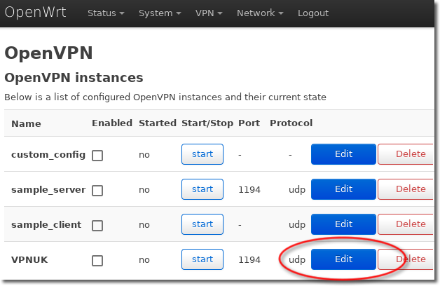 VPNUK OpenWRT setup guide - OpenVPN