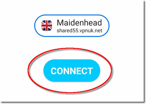 Amazon Fire App - Connect button